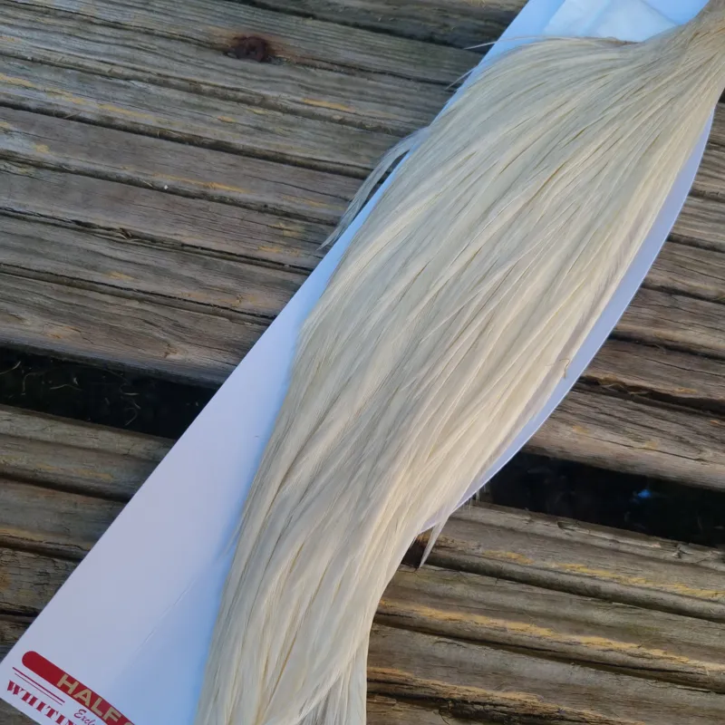 Whiting 1/2 Pro-Grade Dry Fly Rooster Cape in White-2